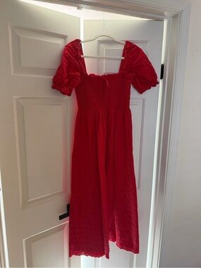 Red Daisy Eyelet Scarlett Nap Dress